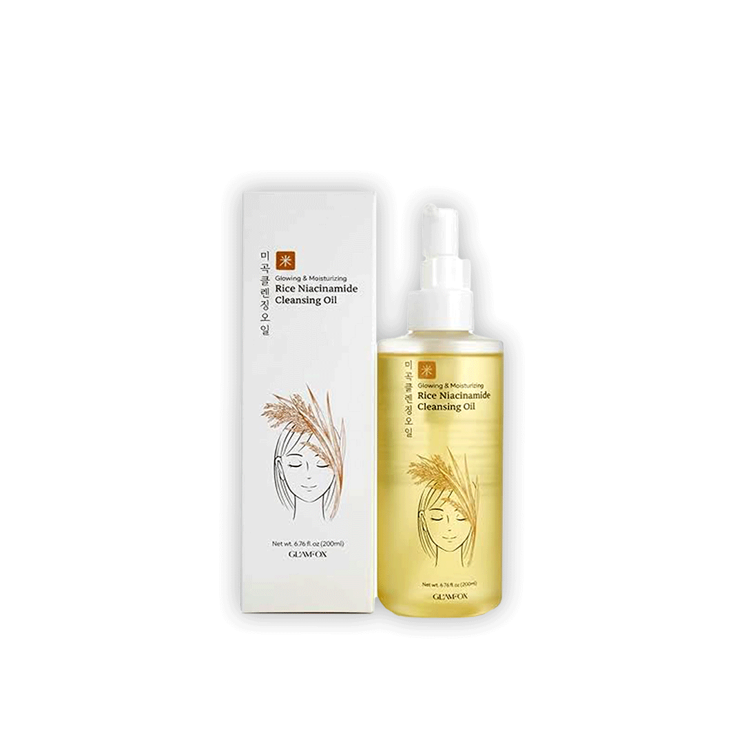 Glamfox Rice Niacinamide Foam Cleanser 200ml | Hydrating & Brightening Face Wash