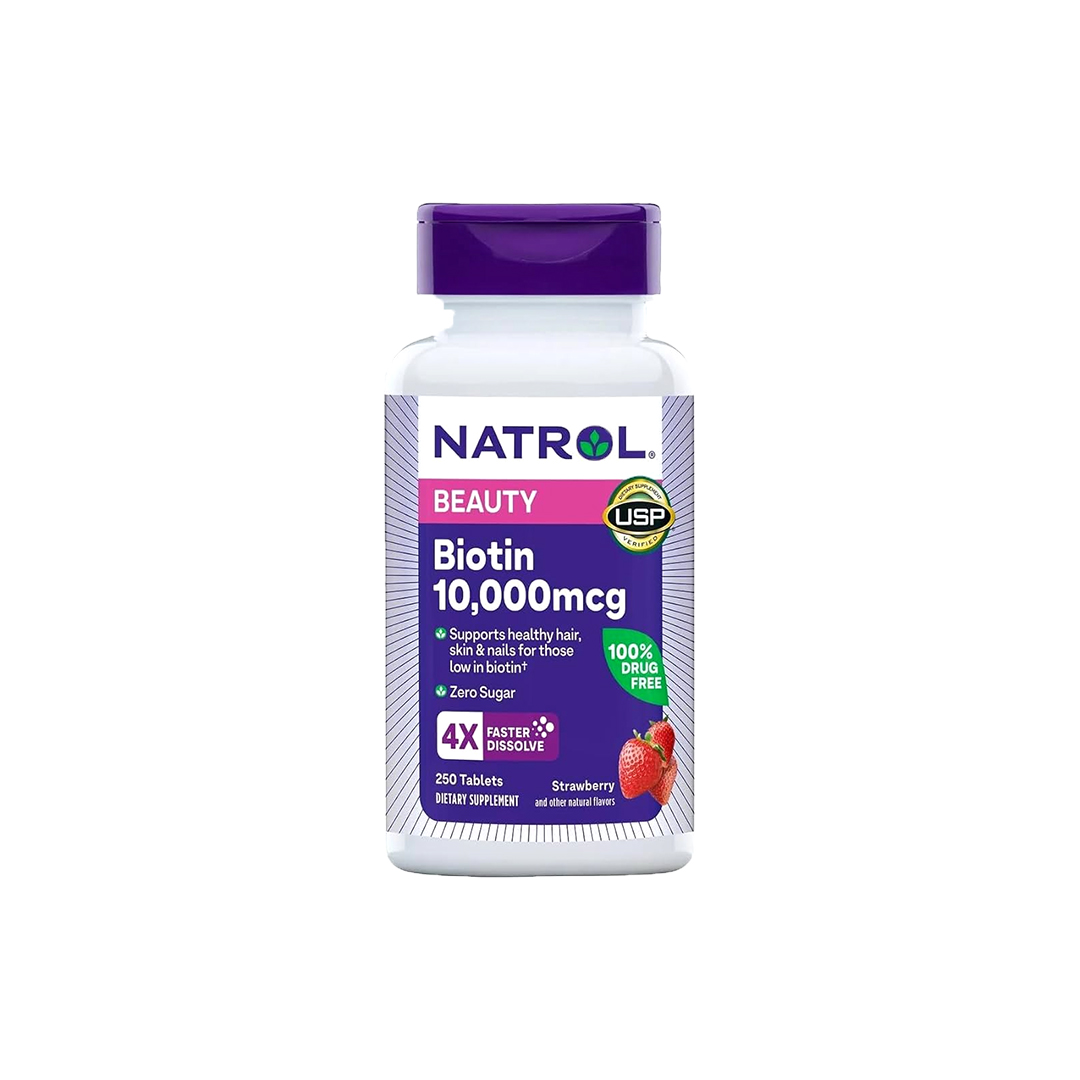 Natrol Biotin BEAUTY 10,000 mcg Fast Dissolve Tablets 250 Count