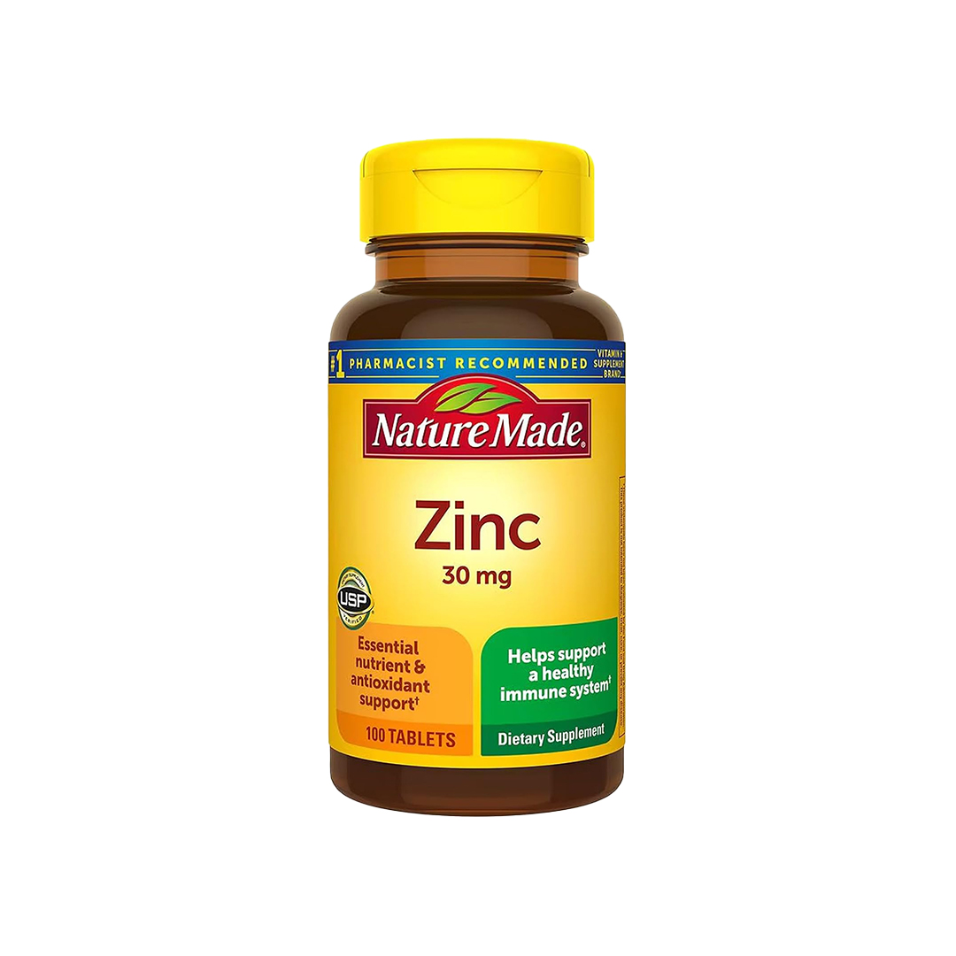 Nature Made Zinc 30mg Tablets – 4 Bottles x 100 Tablets