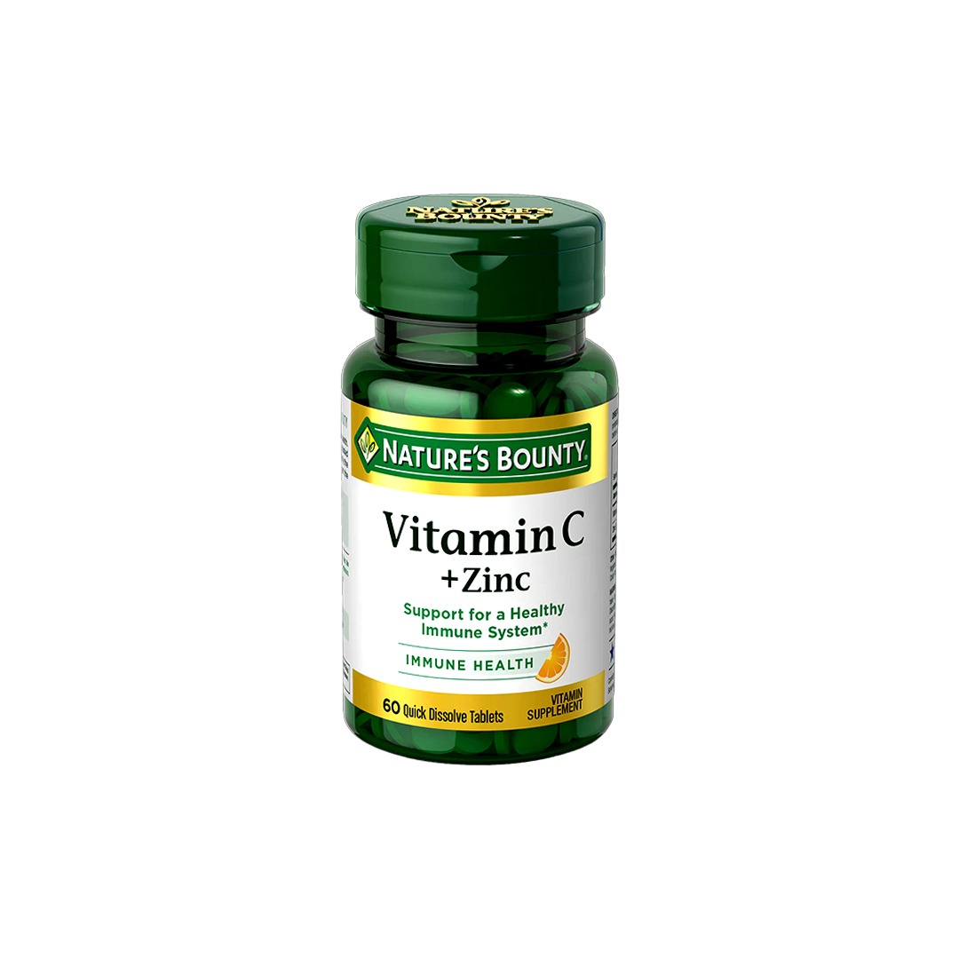 Nature's Bounty Quick Dissolve Vitamin C + Zinc | Immune Support Supplement