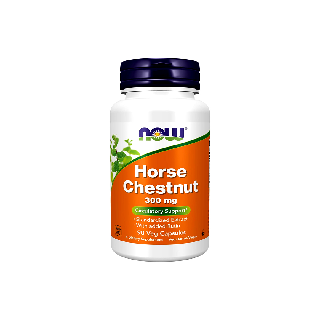 NOW Foods Horse Chestnut 300mg with Added Rutin – Circulatory Support | 90 Veg Capsules