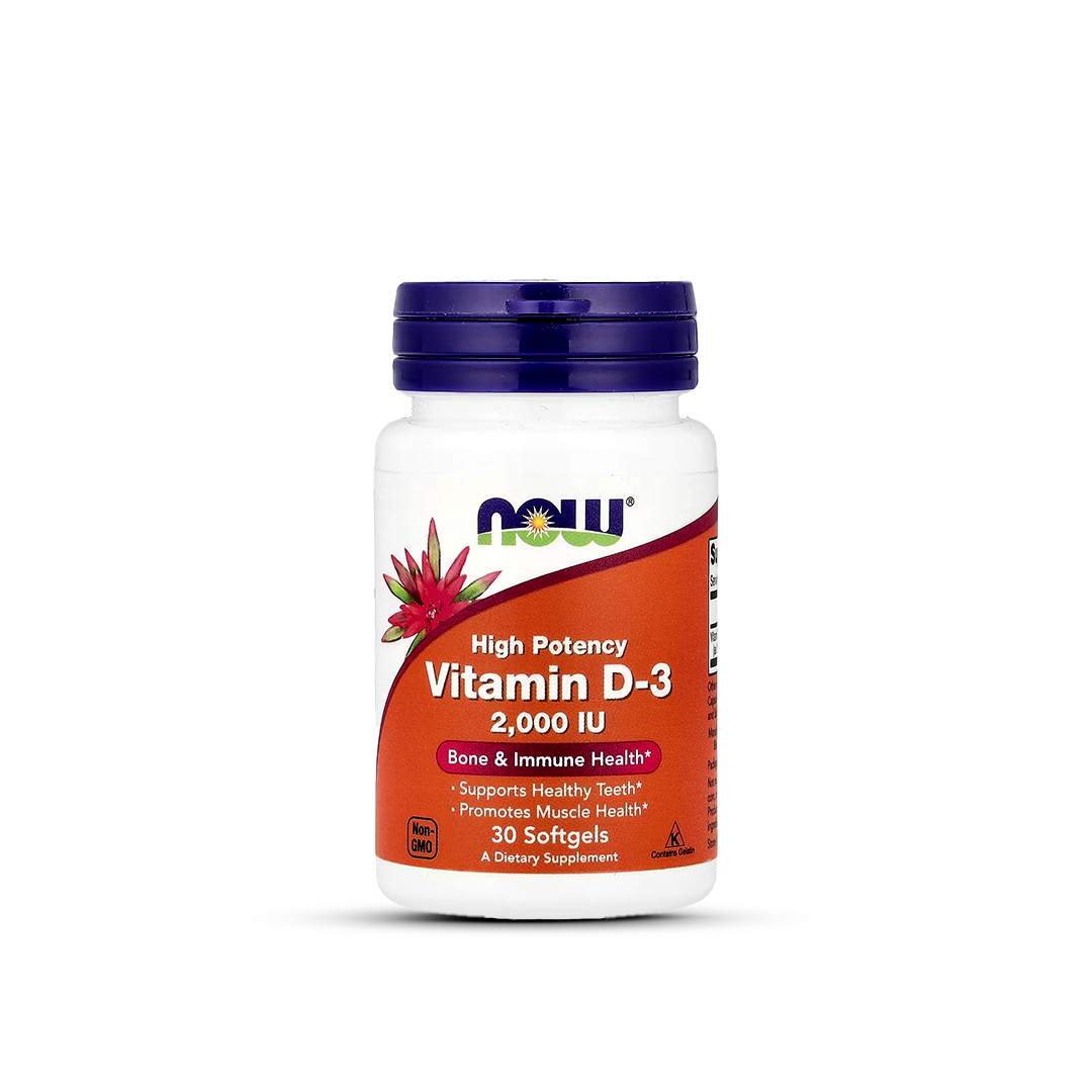 NOW Foods Vitamin D-3 2000 IU – Bone & Immune Health Support | 30 Softgels