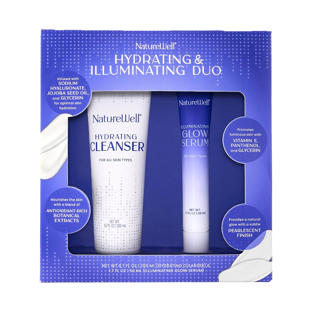 NATUREWELL Hydrating Cleanser & Illuminating Glow Serum Skincare Duo